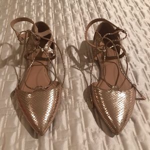 ASOS Metallic Gold flats